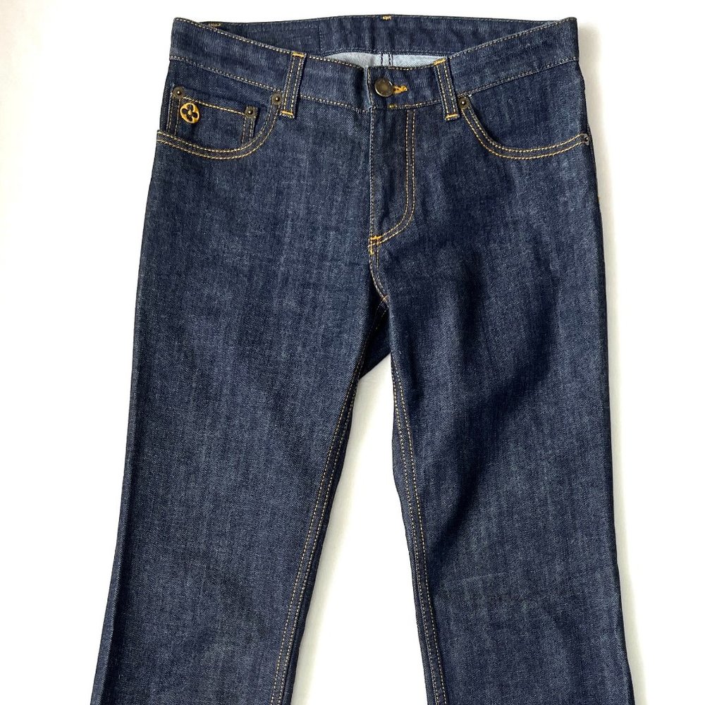 Auc Louis Vuitton Toile denim straight leg jeans - Picture 6 of 15